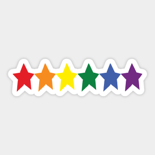 Pride Star Rainbow Row Sticker